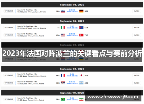 2023年法国对阵波兰的关键看点与赛前分析 2023年法国对阵波兰的关键看点与赛前分析